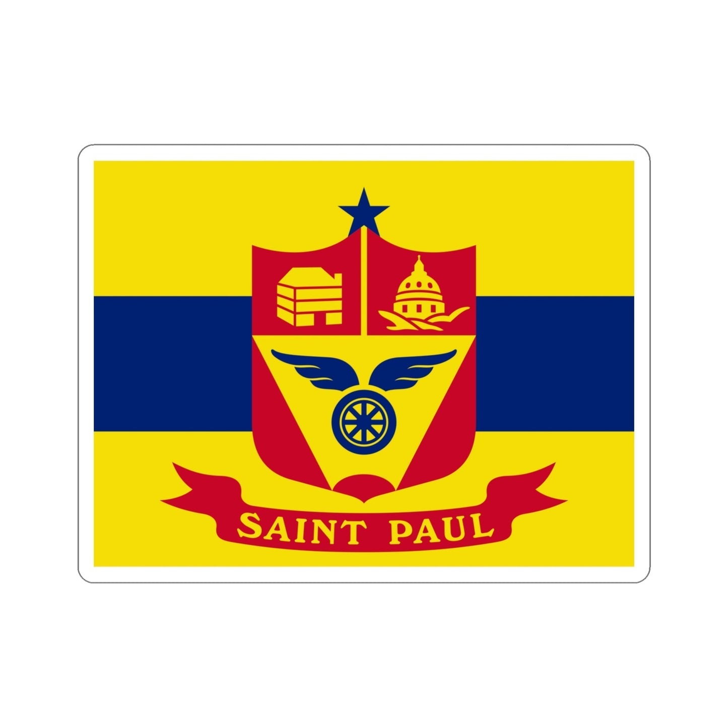 Flag of St. Paul Minnesota USA STICKER Vinyl Die-Cut Decal-4 Inch-The Sticker Space