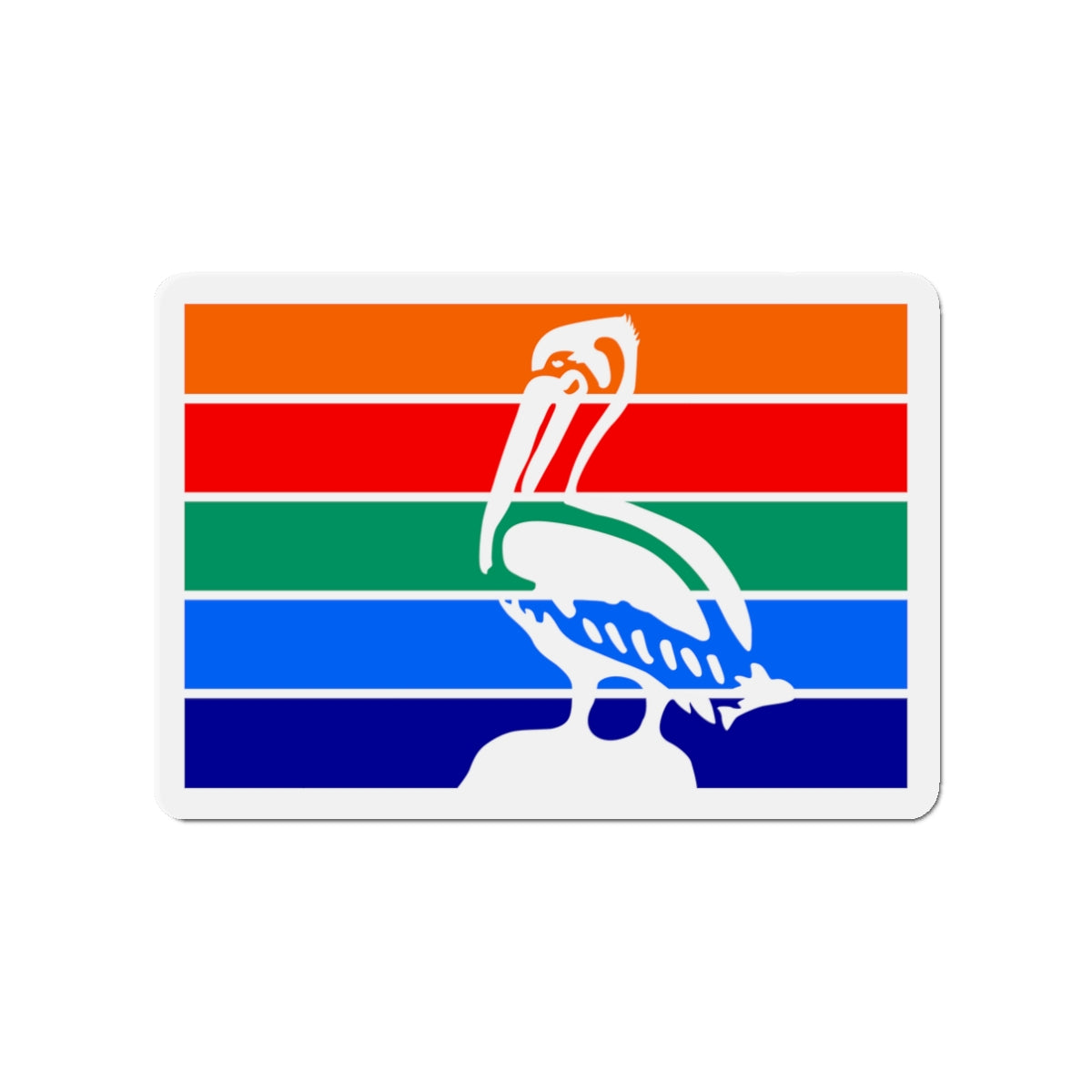 Flag of St. Petersburg Florida - Die-Cut Magnet-3" x 3"-The Sticker Space