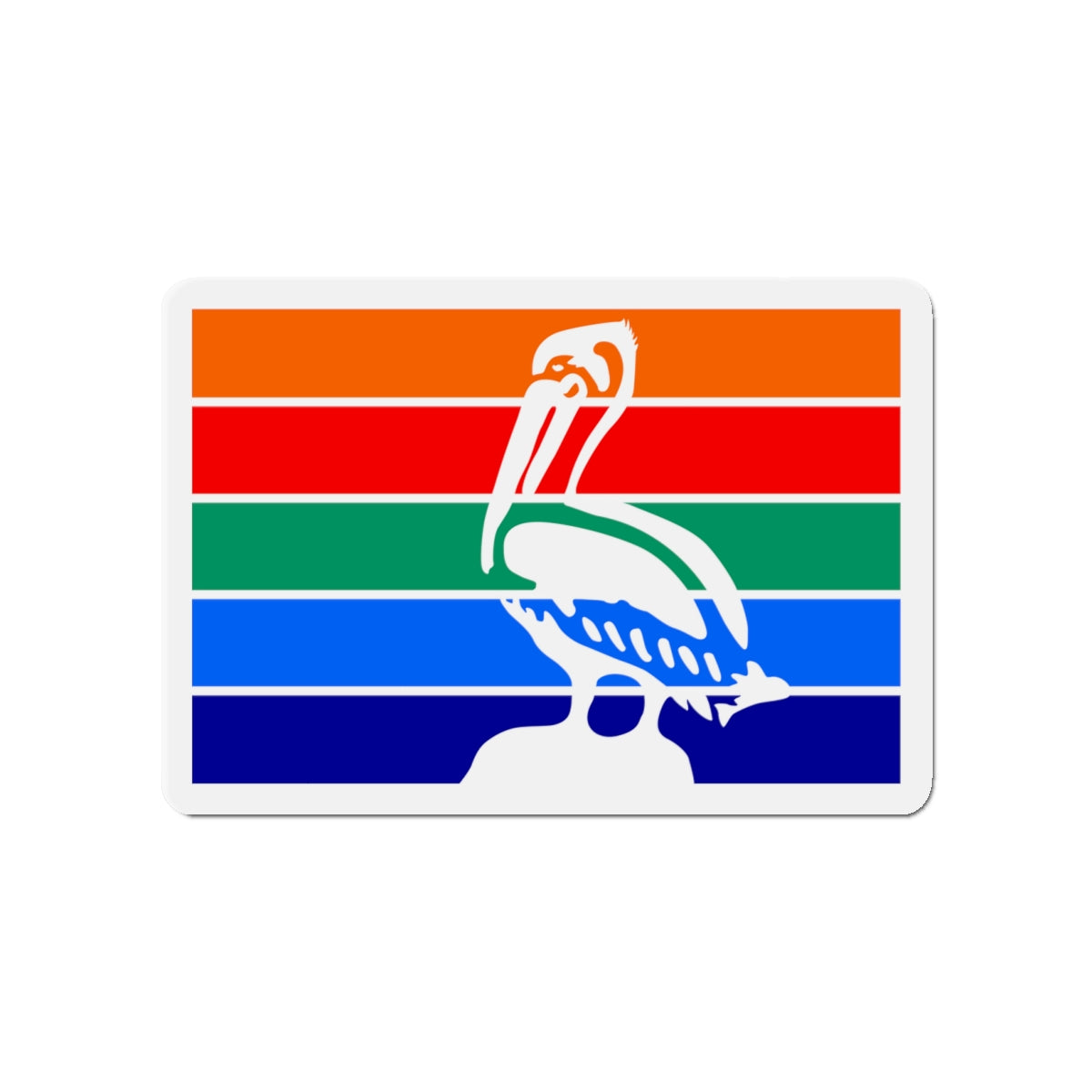 Flag of St. Petersburg Florida - Die-Cut Magnet-4" x 4"-The Sticker Space