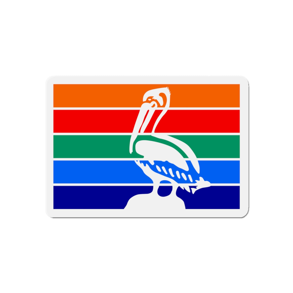 Flag of St. Petersburg Florida - Die-Cut Magnet-5" x 5"-The Sticker Space