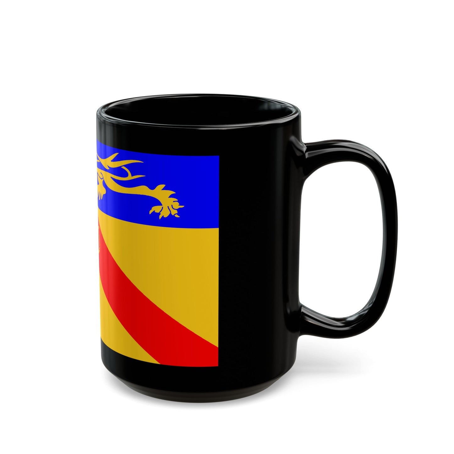 Flag of Staffordshire council UK - Black Coffee Mug-The Sticker Space