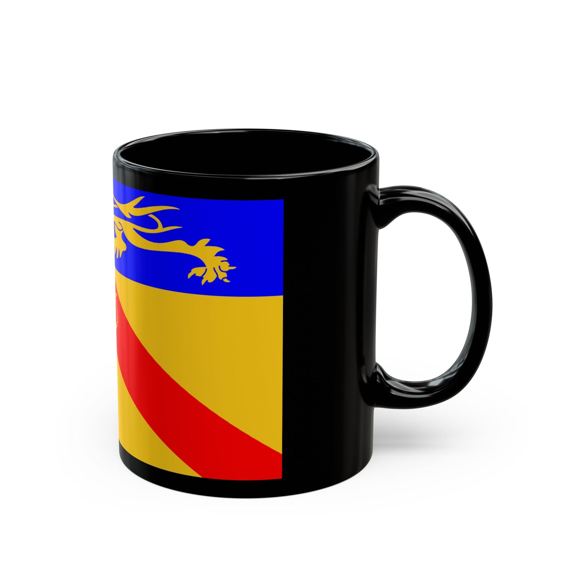 Flag of Staffordshire council UK - Black Coffee Mug-The Sticker Space