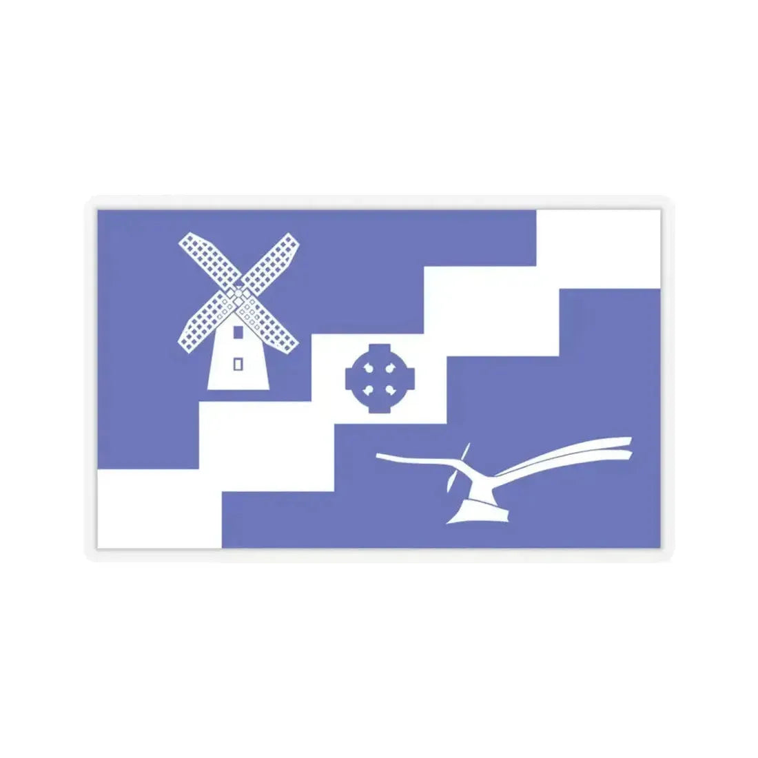 Flag of Staining UK - STICKER Vinyl Kiss-Cut Decal 3 Inch Transparent - The Sticker Space