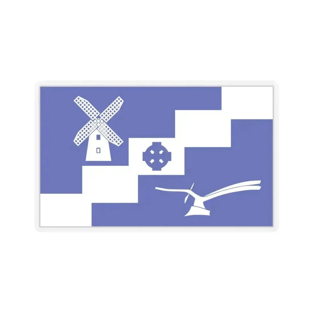 Flag of Staining UK - STICKER Vinyl Kiss-Cut Decal 6 Inch Transparent - The Sticker Space