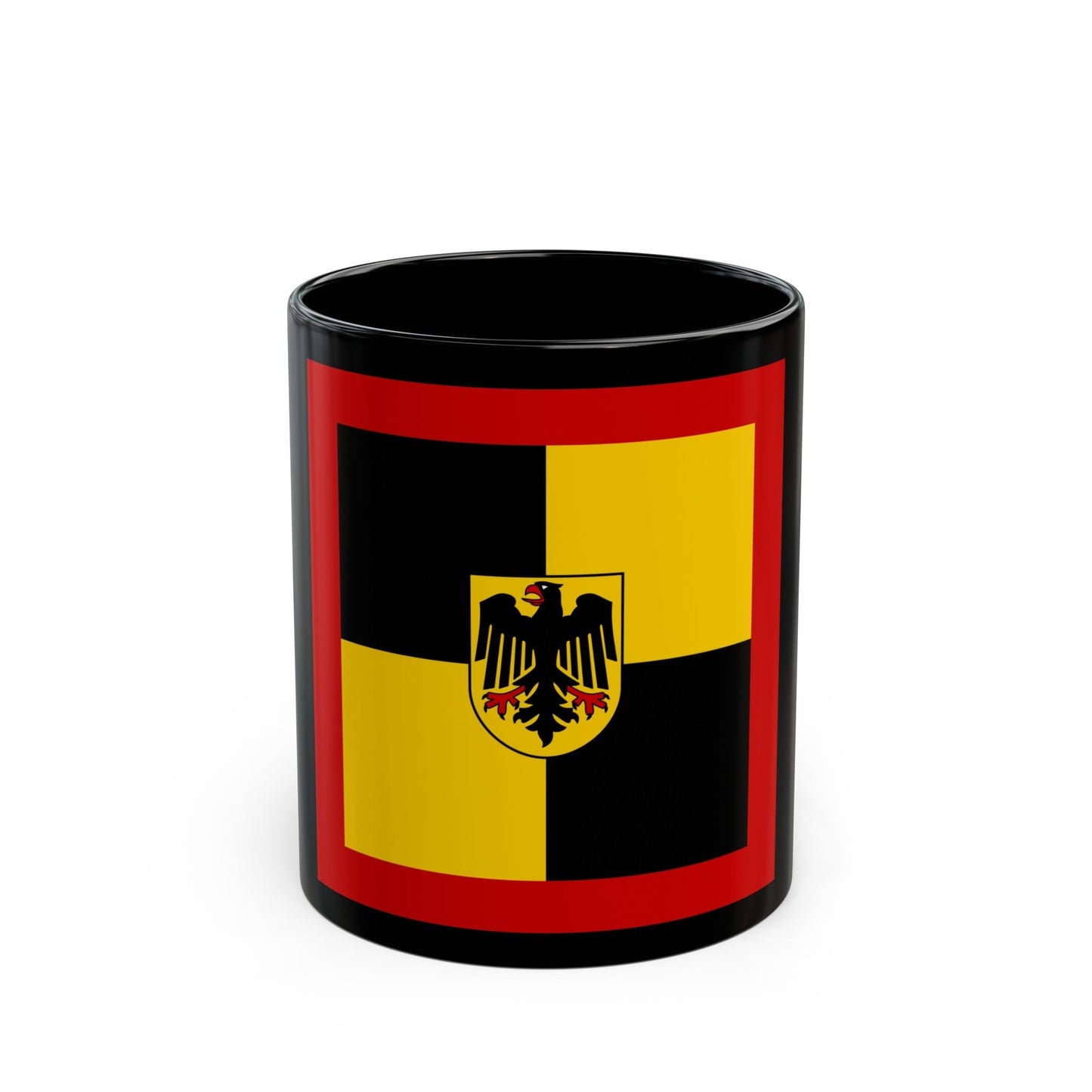 Flag of Standard of Inspector General of the Bundeswehr Germany - Black Coffee Mug-11oz-The Sticker Space