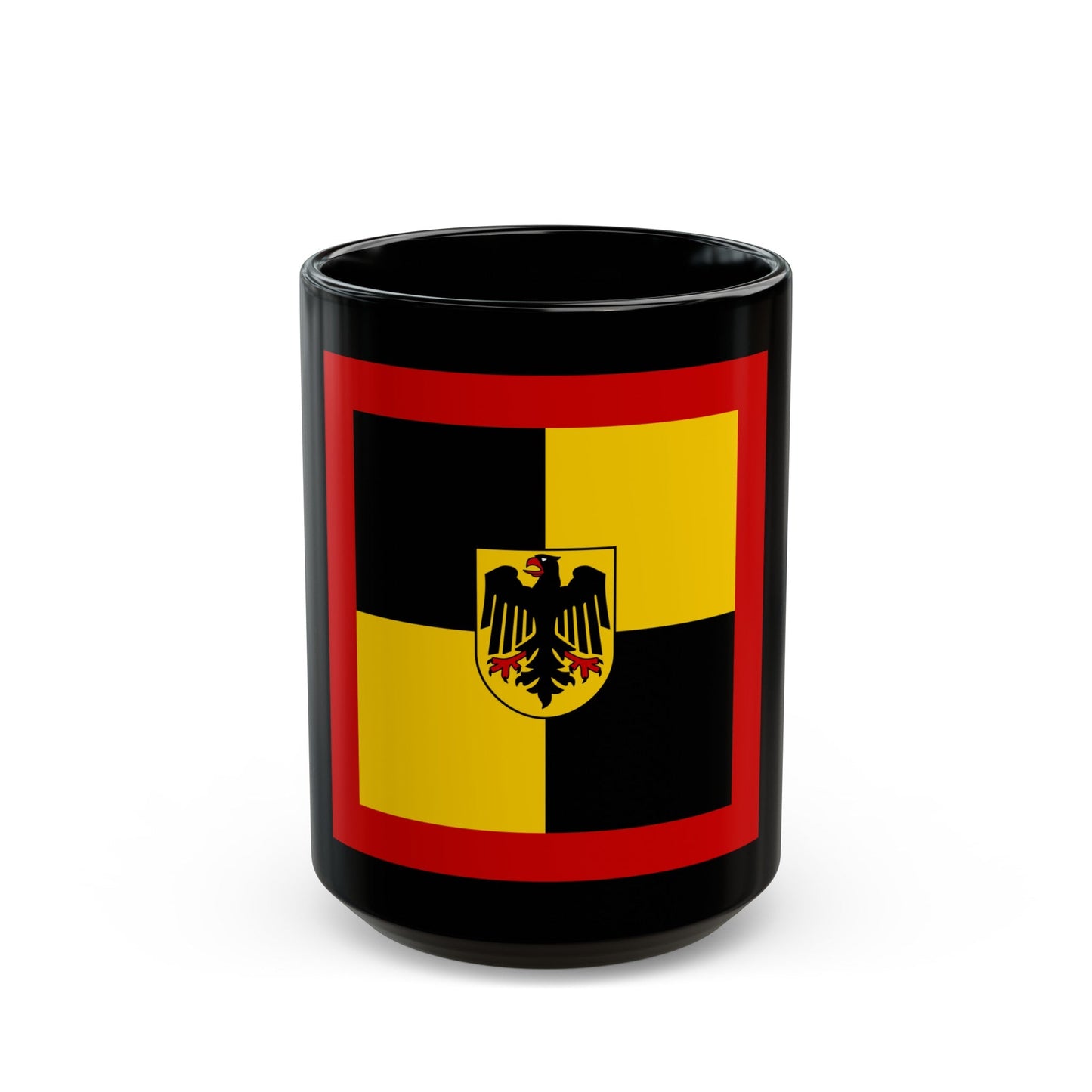 Flag of Standard of Inspector General of the Bundeswehr Germany - Black Coffee Mug-15oz-The Sticker Space