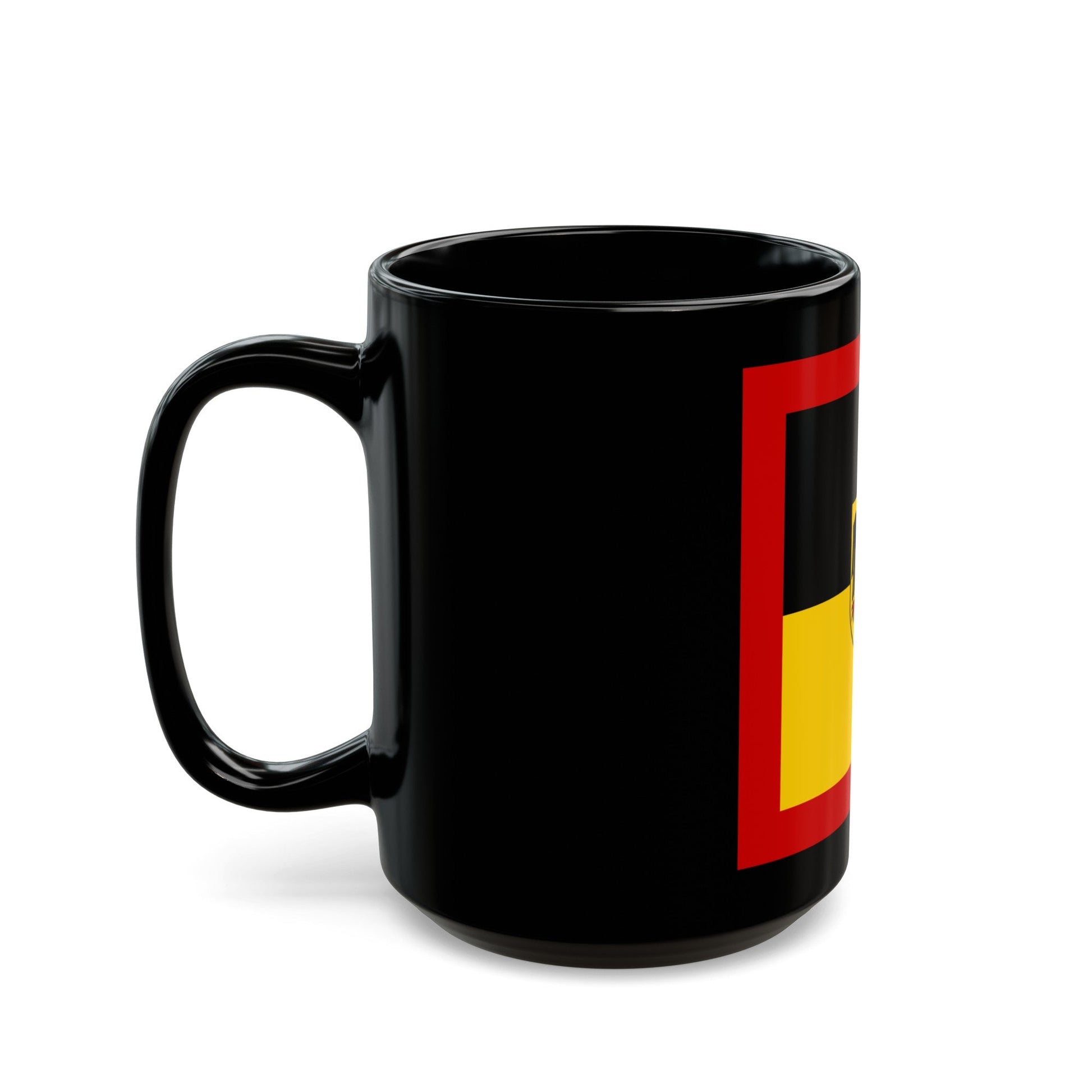 Flag of Standard of Inspector General of the Bundeswehr Germany - Black Coffee Mug-The Sticker Space