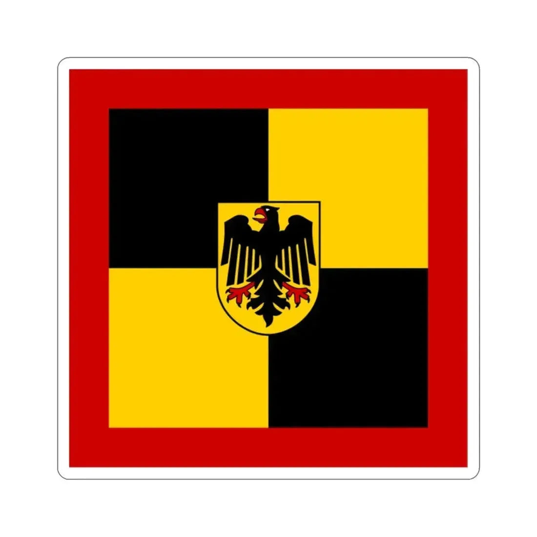 Flag of Standard of Inspector General of the Bundeswehr Germany STICKER Vinyl Die-Cut Decal 2 Inch - The Sticker Space