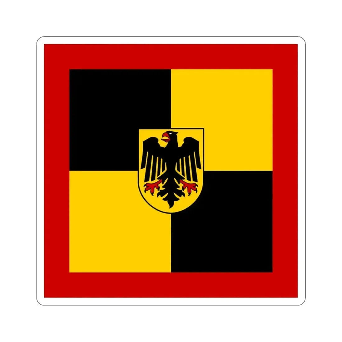 Flag of Standard of Inspector General of the Bundeswehr Germany STICKER Vinyl Die-Cut Decal 3 Inch - The Sticker Space