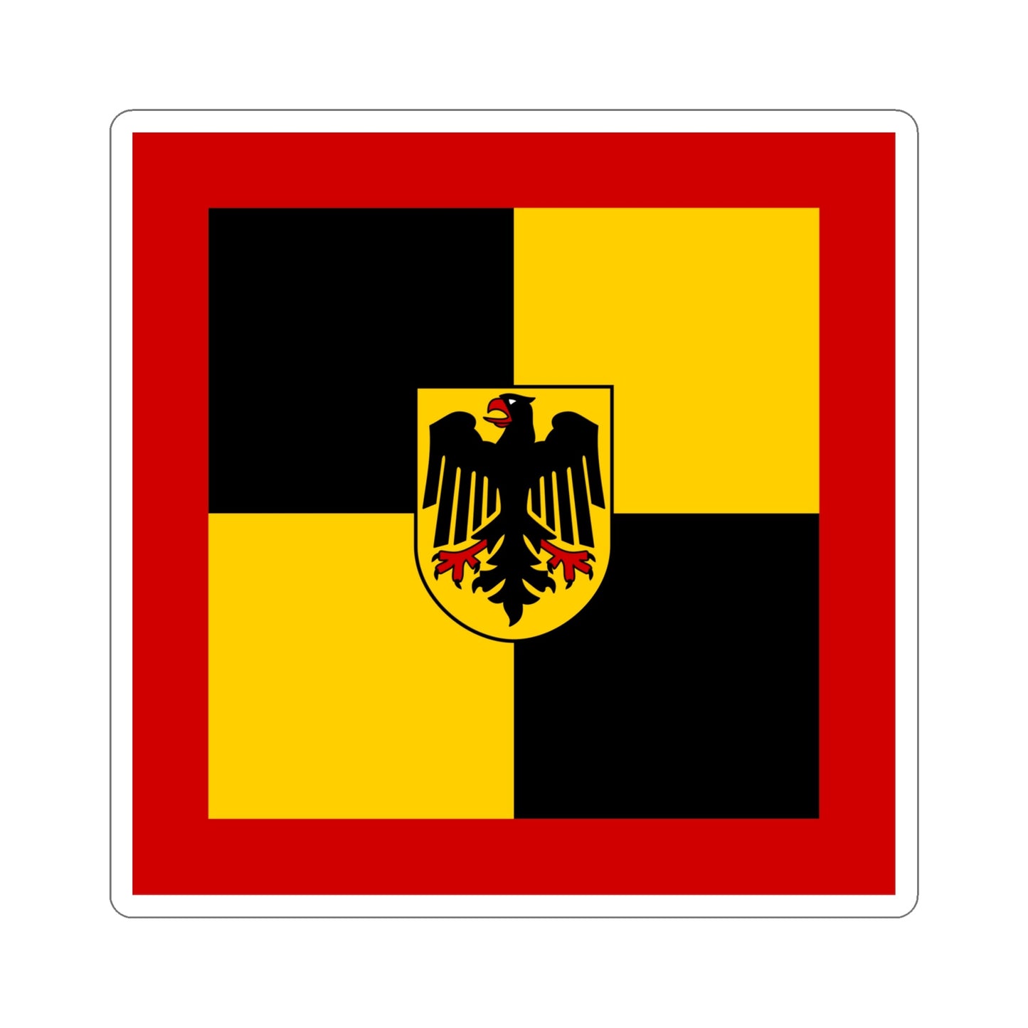 Flag of Standard of Inspector General of the Bundeswehr Germany STICKER Vinyl Die-Cut Decal-6 Inch-The Sticker Space