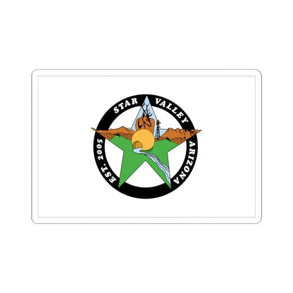 Flag of Star Valley Arizona 2011-2017 (United States) STICKER Vinyl Kiss-Cut Decal 3 Inch White - The Sticker Space