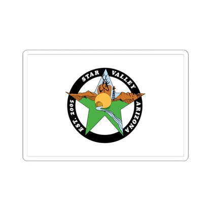 Flag of Star Valley Arizona 2011-2017 (United States) STICKER Vinyl Kiss-Cut Decal 6 Inch White - The Sticker Space