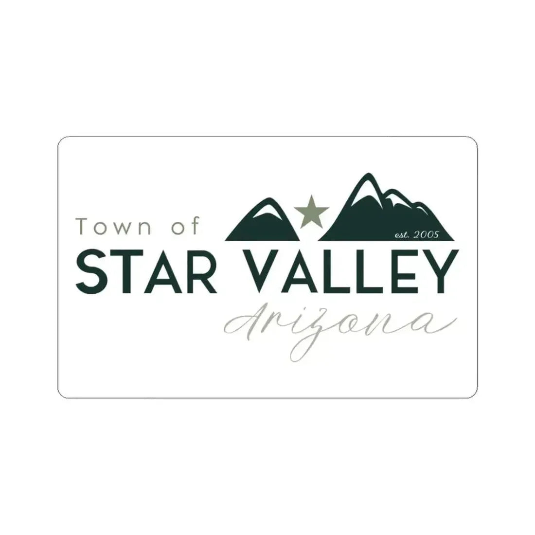 Flag of Star Valley Arizona (United States) STICKER Vinyl Kiss-Cut Decal 3 Inch White - The Sticker Space