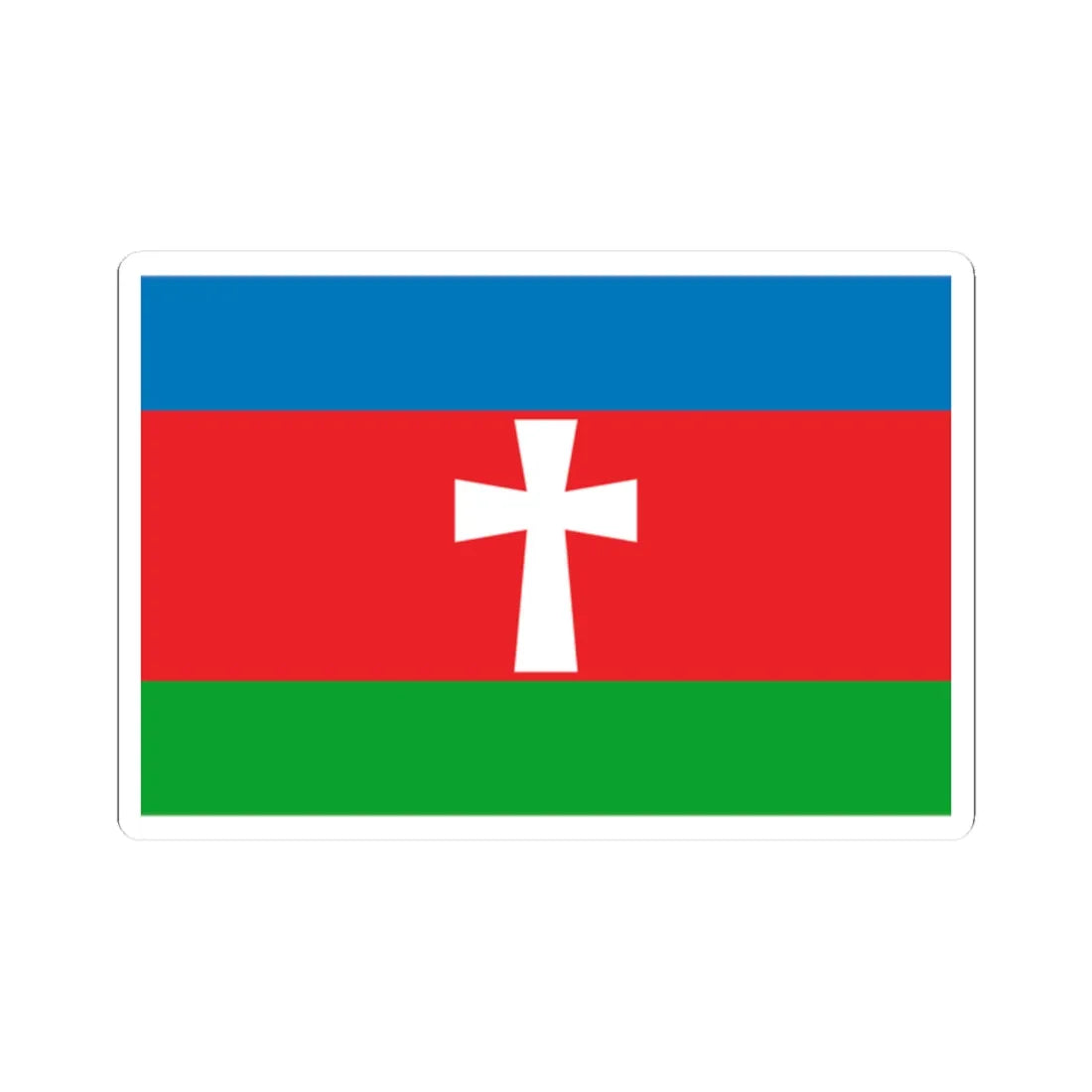 Flag of Stara Syniava raion (Ukraine) STICKER Vinyl Kiss-Cut Decal 2 Inch White - The Sticker Space