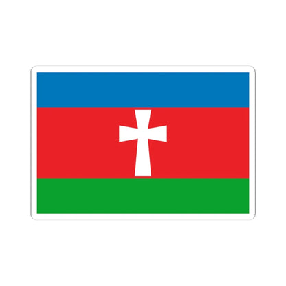 Flag of Stara Syniava raion (Ukraine) STICKER Vinyl Kiss-Cut Decal 4 Inch White - The Sticker Space