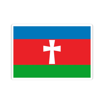 Flag of Stara Syniava raion (Ukraine) STICKER Vinyl Kiss-Cut Decal 6 Inch White - The Sticker Space