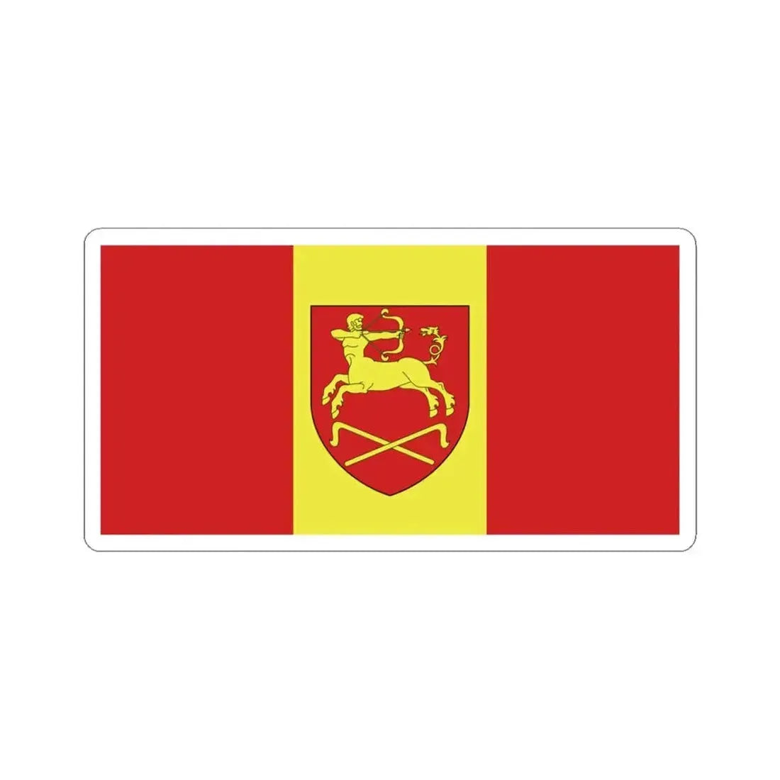 Flag of Staryja Darohi (Belarus) STICKER Vinyl Kiss-Cut Decal 3 Inch White - The Sticker Space