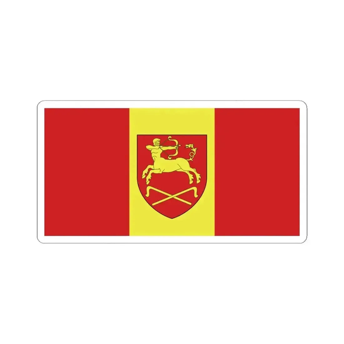 Flag of Staryja Darohi (Belarus) STICKER Vinyl Kiss-Cut Decal 4 Inch White - The Sticker Space