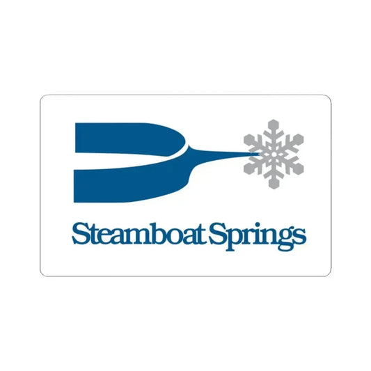 Flag of Steamboat Springs Colorado (United States) STICKER Vinyl Kiss-Cut Decal 2 Inch White - The Sticker Space