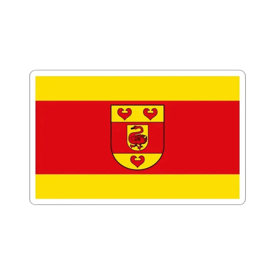 Flag of Steinfurt Germany - STICKER Vinyl Kiss-Cut Decal 3 Inch White - The Sticker Space