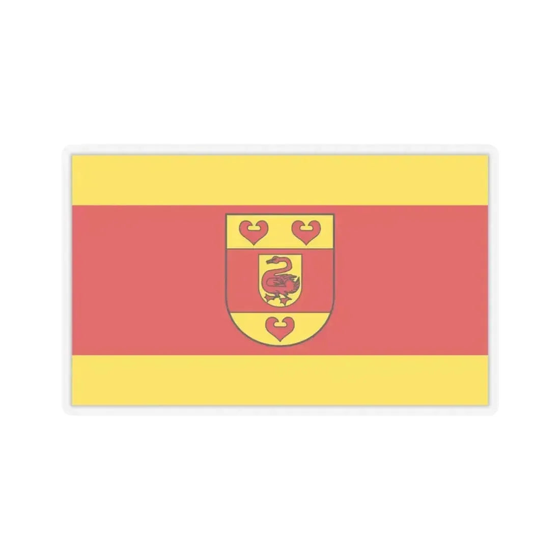 Flag of Steinfurt Germany - STICKER Vinyl Kiss-Cut Decal 4 Inch Transparent - The Sticker Space