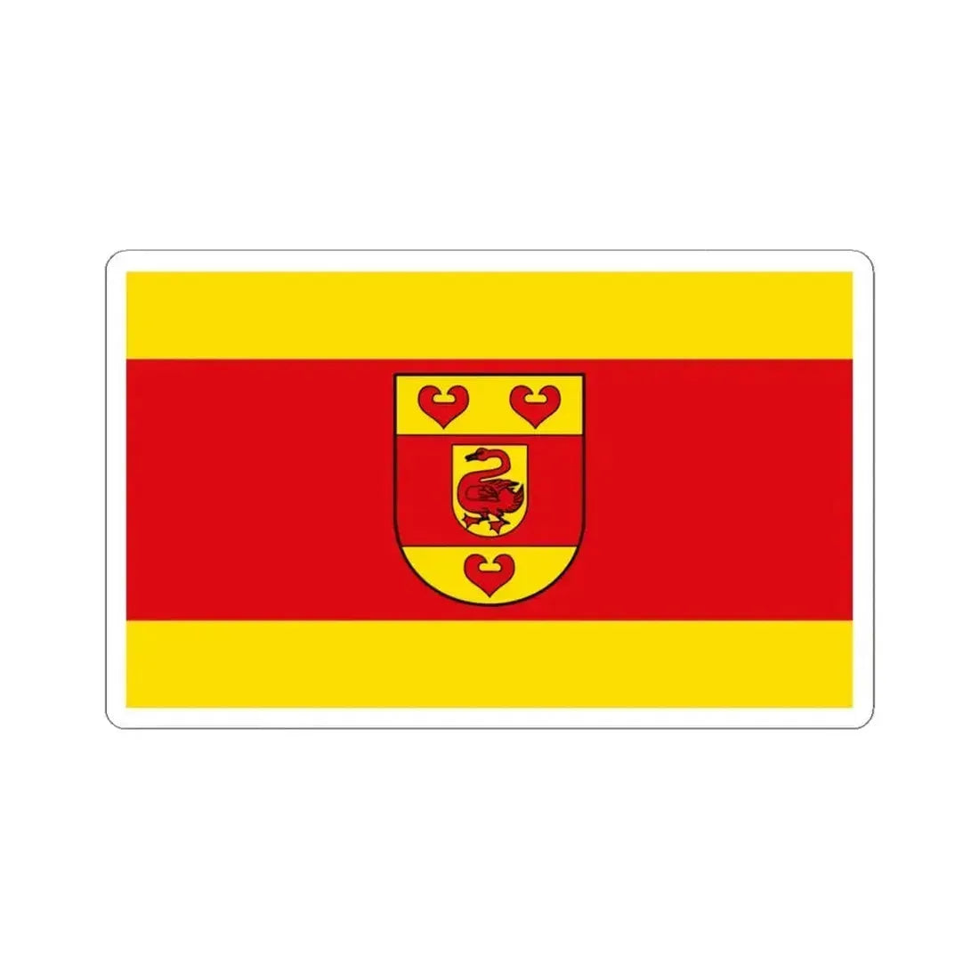 Flag of Steinfurt Germany - STICKER Vinyl Kiss-Cut Decal 4 Inch White - The Sticker Space