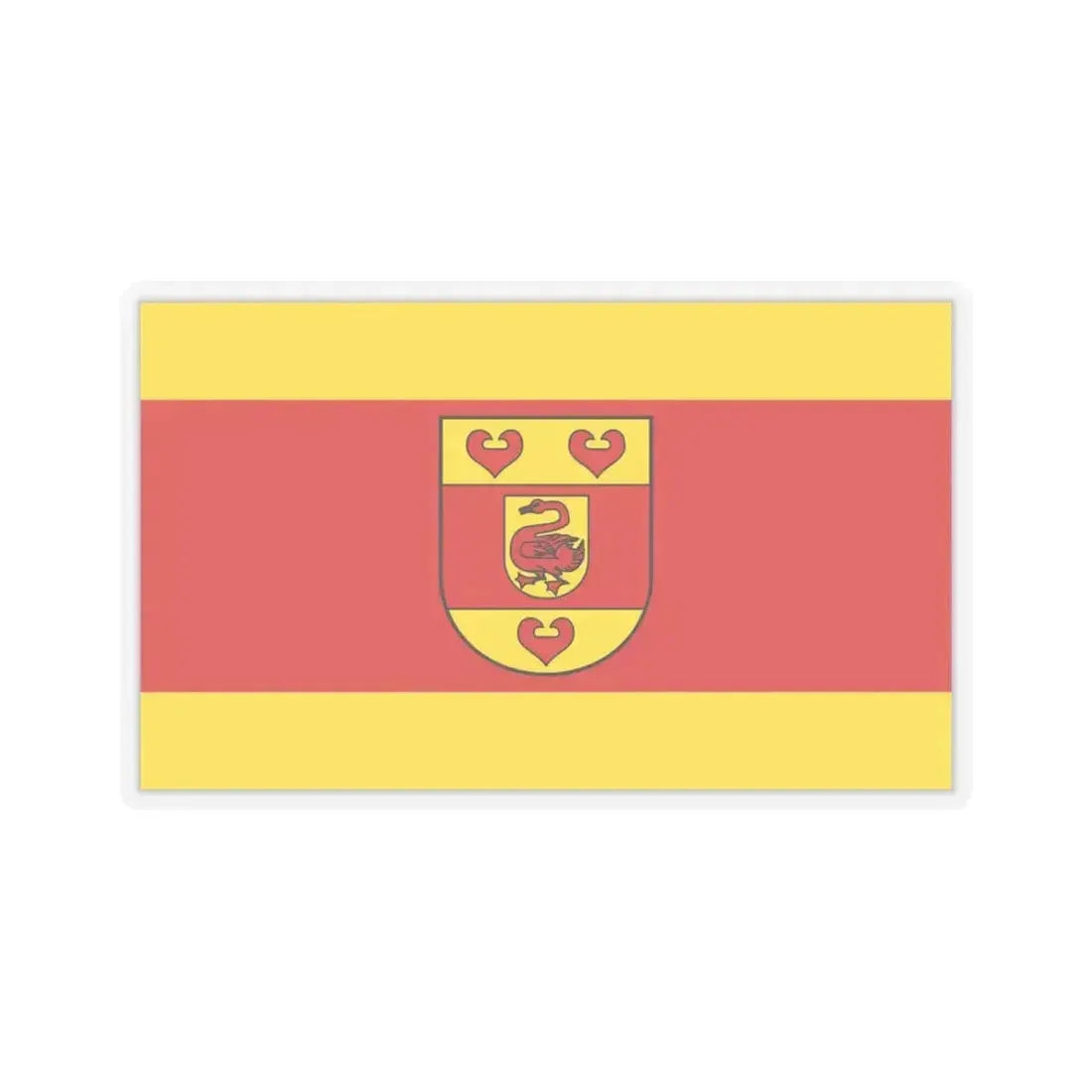 Flag of Steinfurt Germany - STICKER Vinyl Kiss-Cut Decal 6 Inch Transparent - The Sticker Space
