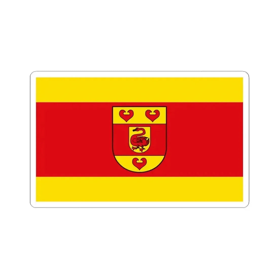 Flag of Steinfurt Germany - STICKER Vinyl Kiss-Cut Decal 6 Inch White - The Sticker Space