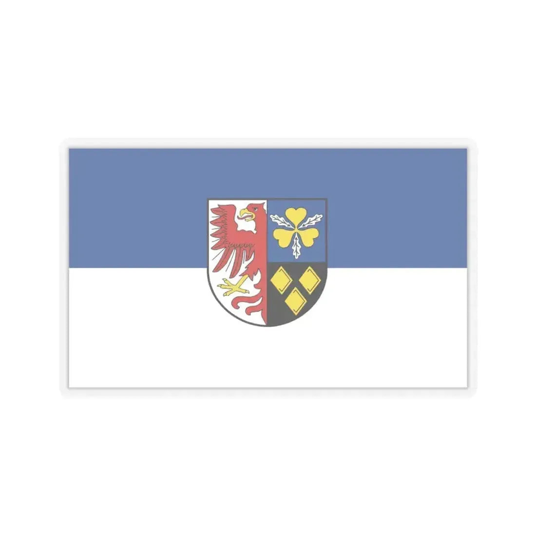 Flag of Stendal Germany - STICKER Vinyl Kiss-Cut Decal 6 Inch Transparent - The Sticker Space