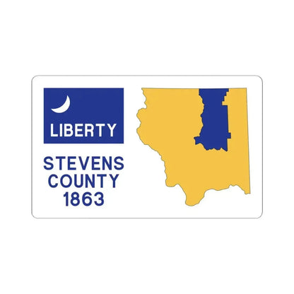 Flag of Stevens County Washington (United States) STICKER Vinyl Kiss-Cut Decal 6 Inch White - The Sticker Space