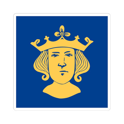 Flag of Stockholm alternative (Sweden) STICKER Vinyl Kiss-Cut Decal 6 Inch White - The Sticker Space