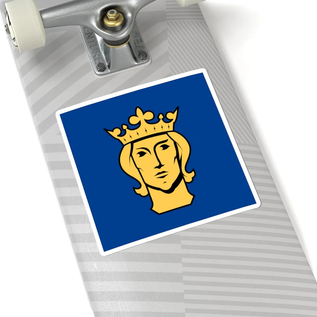 Flag of Stockholm (Sweden) STICKER Vinyl Kiss-Cut Decal - The Sticker Space
