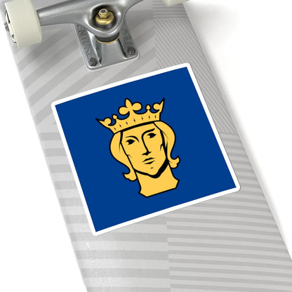 Flag of Stockholm (Sweden) STICKER Vinyl Kiss-Cut Decal - The Sticker Space