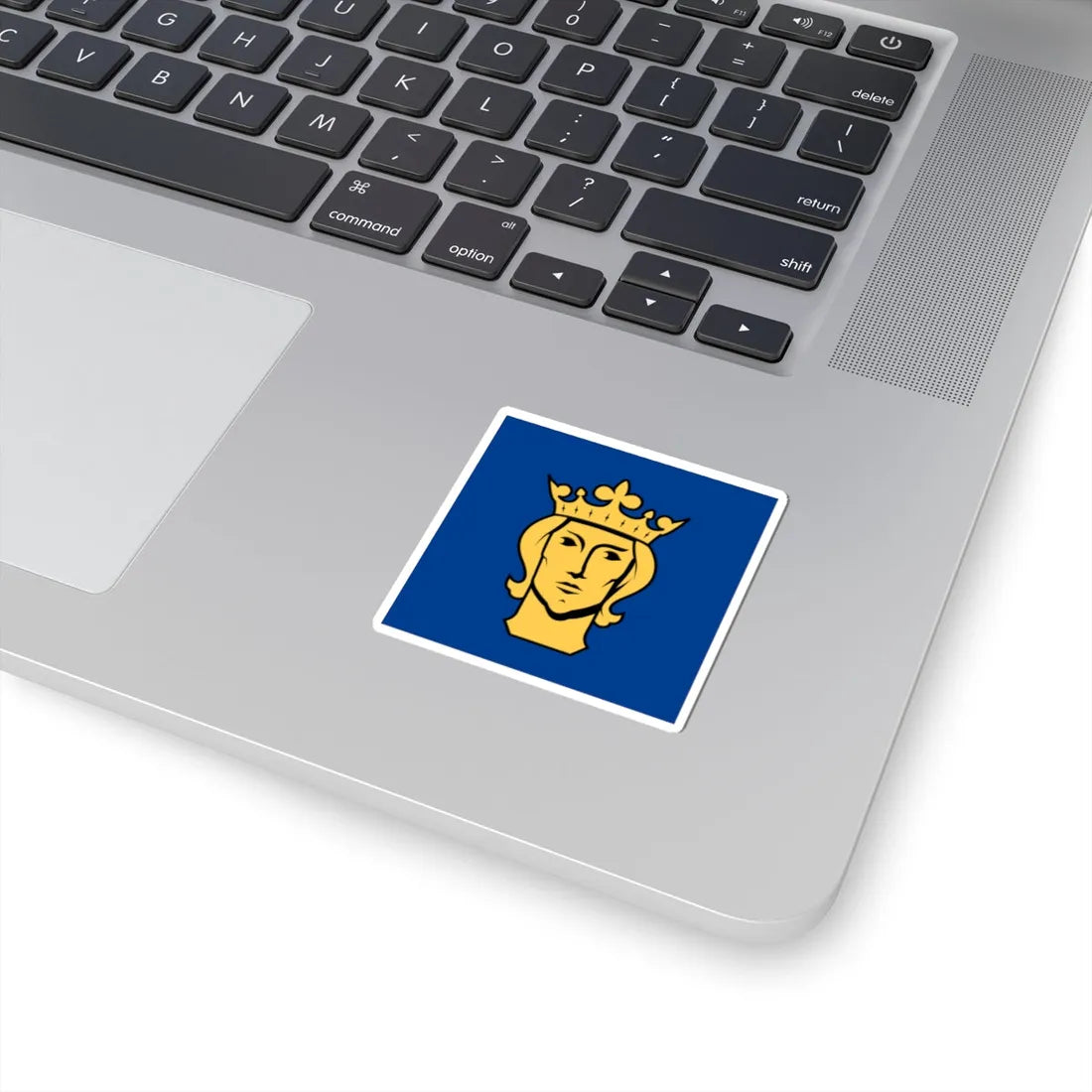 Flag of Stockholm (Sweden) STICKER Vinyl Kiss-Cut Decal - The Sticker Space