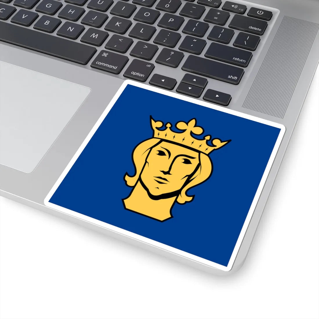Flag of Stockholm (Sweden) STICKER Vinyl Kiss-Cut Decal - The Sticker Space