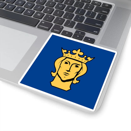 Flag of Stockholm (Sweden) STICKER Vinyl Kiss-Cut Decal - The Sticker Space