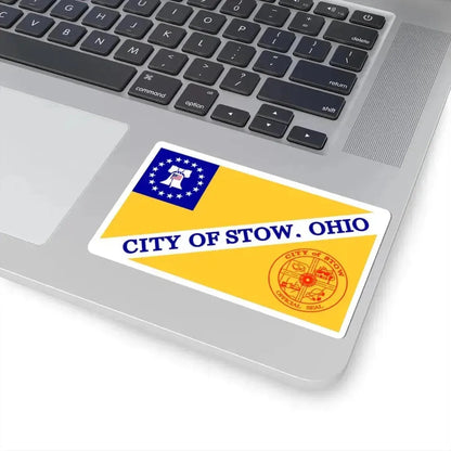 Flag of Stow Ohio (United States) STICKER Vinyl Kiss-Cut Decal - The Sticker Space