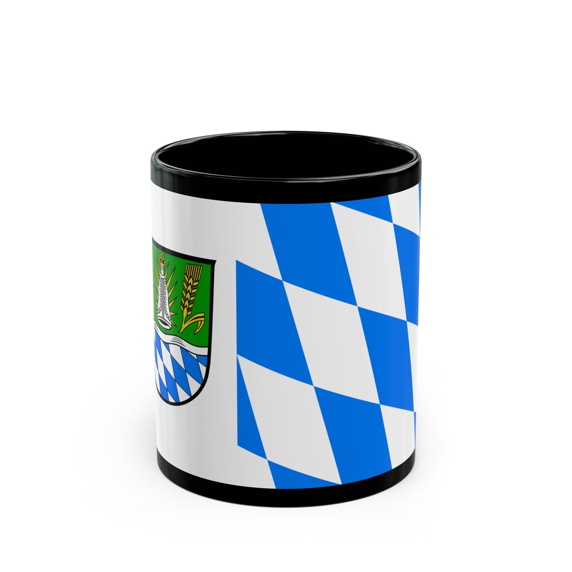 Flag of Straubing Bogen Germany - Black Coffee Mug-11oz-The Sticker Space