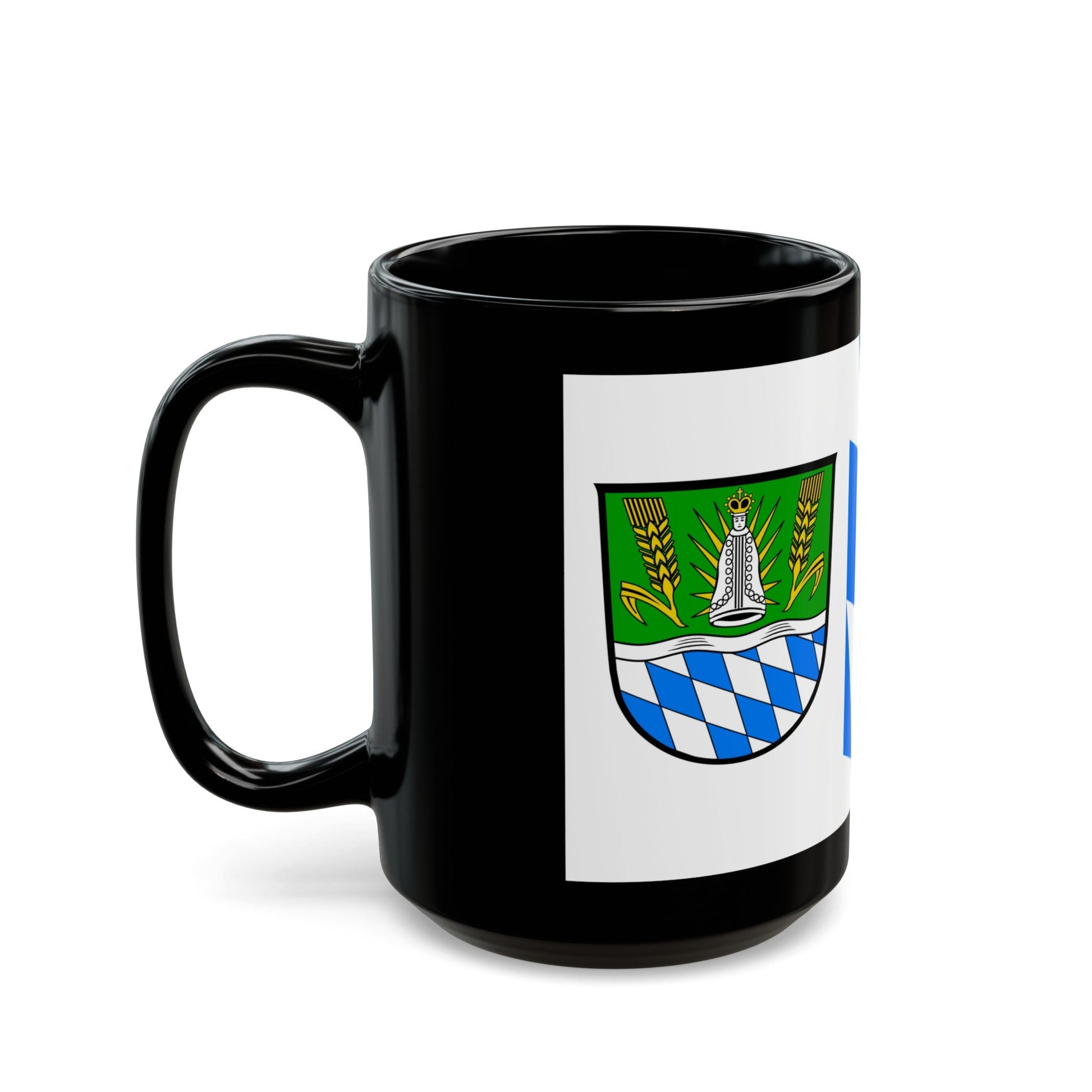 Flag of Straubing Bogen Germany - Black Coffee Mug-The Sticker Space