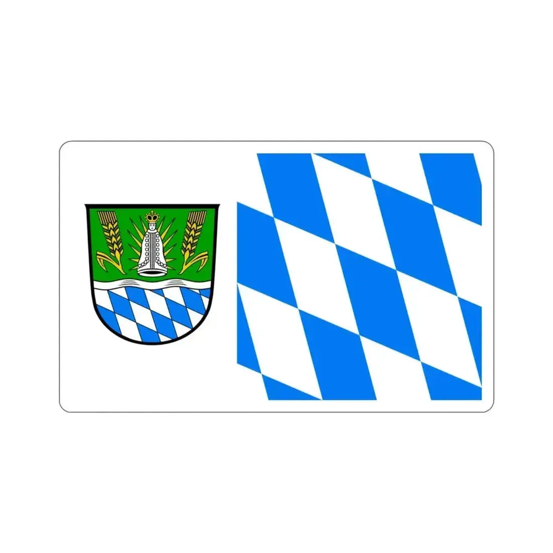 Flag of Straubing Bogen Germany STICKER Vinyl Die-Cut Decal 3 Inch - The Sticker Space