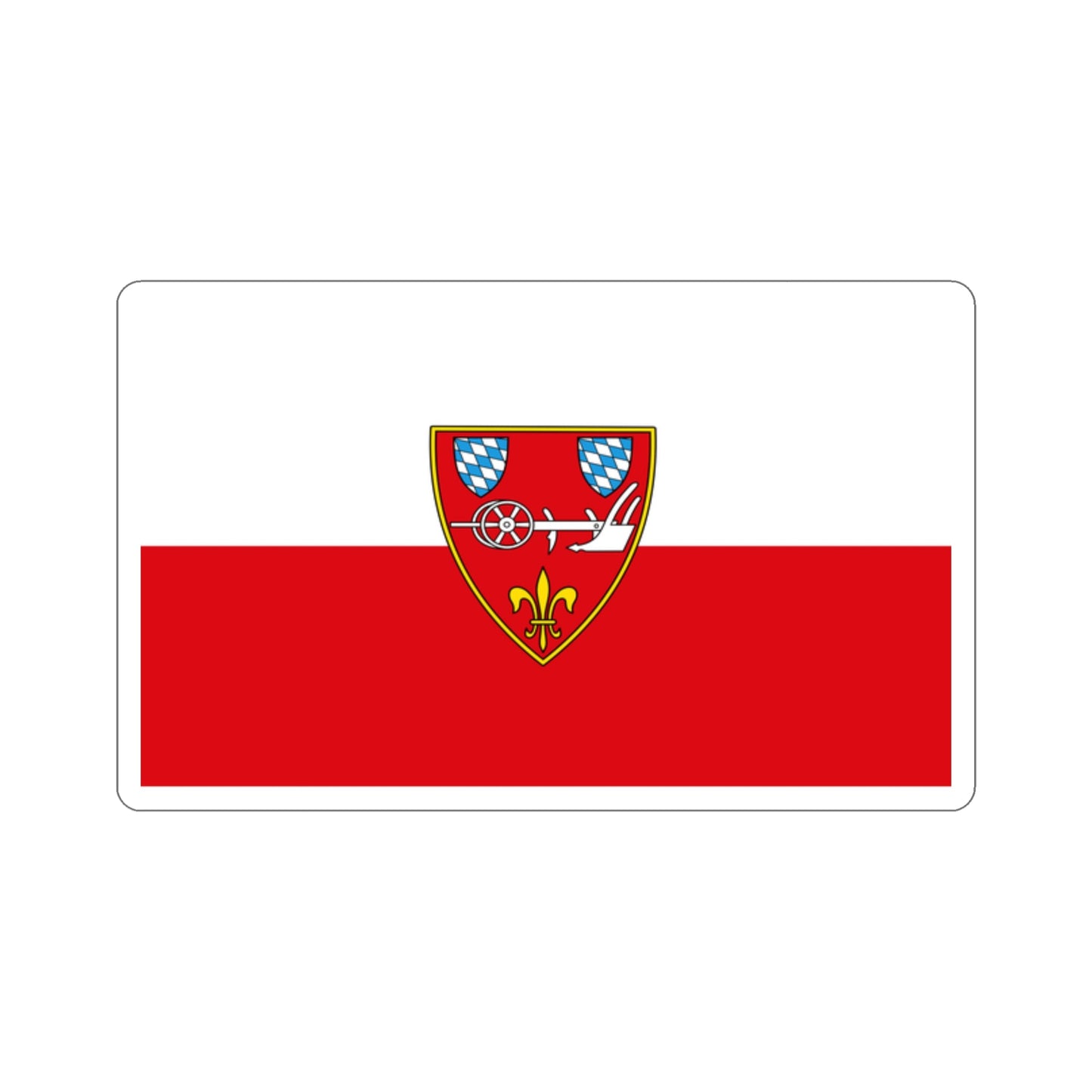 Flag of Straubing Germany STICKER Vinyl Die-Cut Decal-2 Inch-The Sticker Space