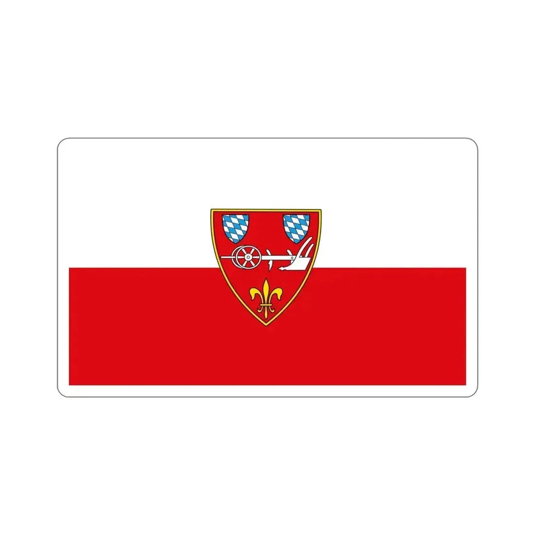Flag of Straubing Germany STICKER Vinyl Die-Cut Decal 4 Inch - The Sticker Space