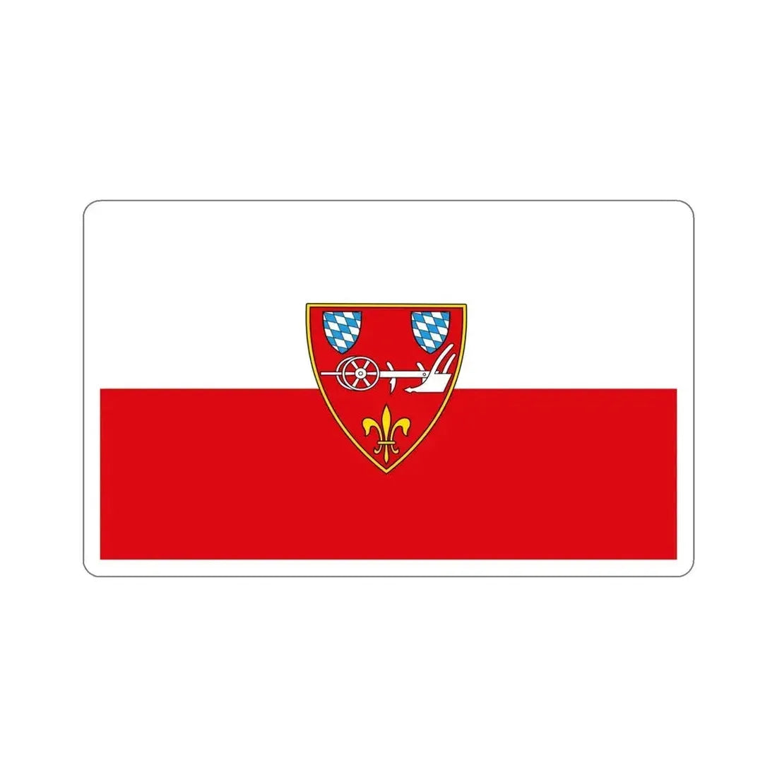 Flag of Straubing Germany STICKER Vinyl Die-Cut Decal 6 Inch - The Sticker Space