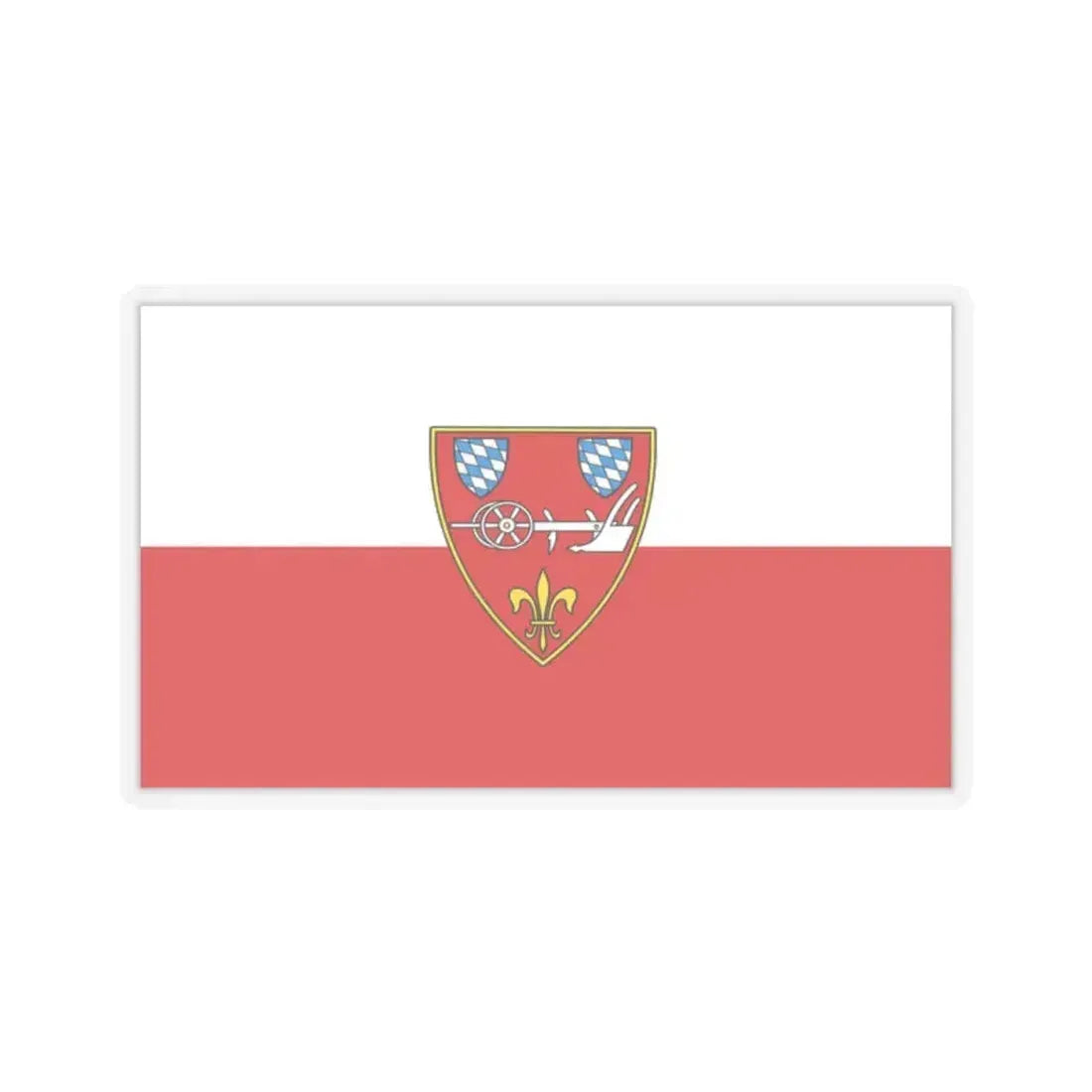 Flag of Straubing Germany - STICKER Vinyl Kiss-Cut Decal 2 Inch Transparent - The Sticker Space