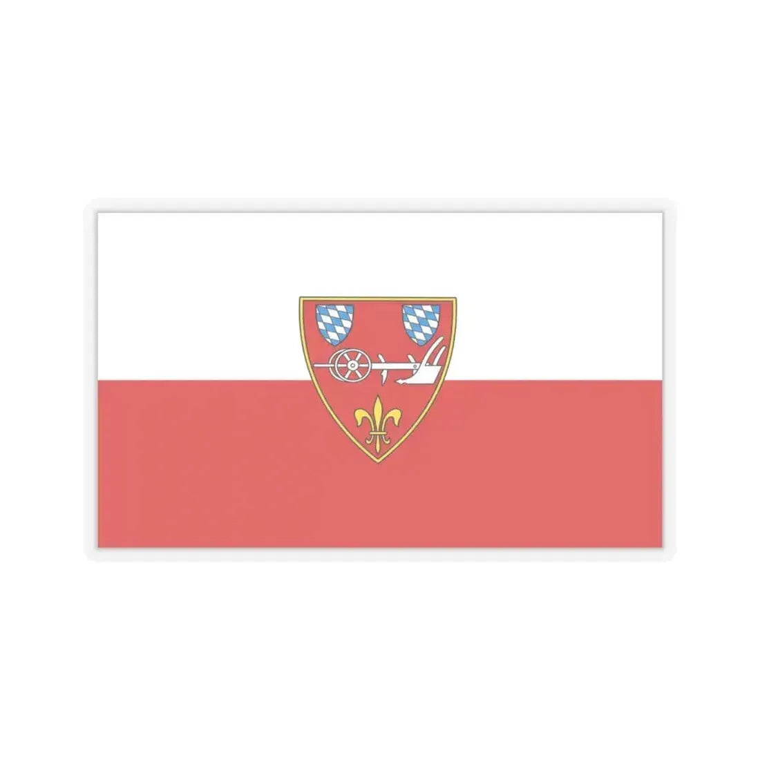 Flag of Straubing Germany - STICKER Vinyl Kiss-Cut Decal 4 Inch Transparent - The Sticker Space