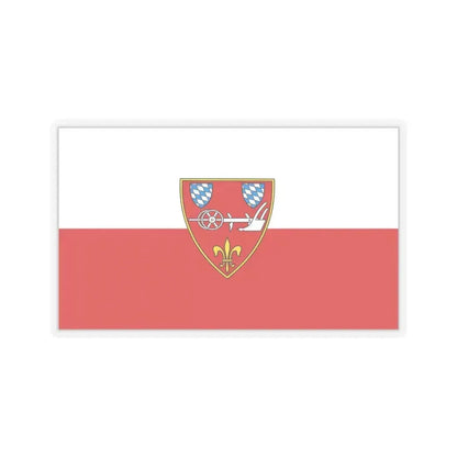 Flag of Straubing Germany - STICKER Vinyl Kiss-Cut Decal 4 Inch Transparent - The Sticker Space