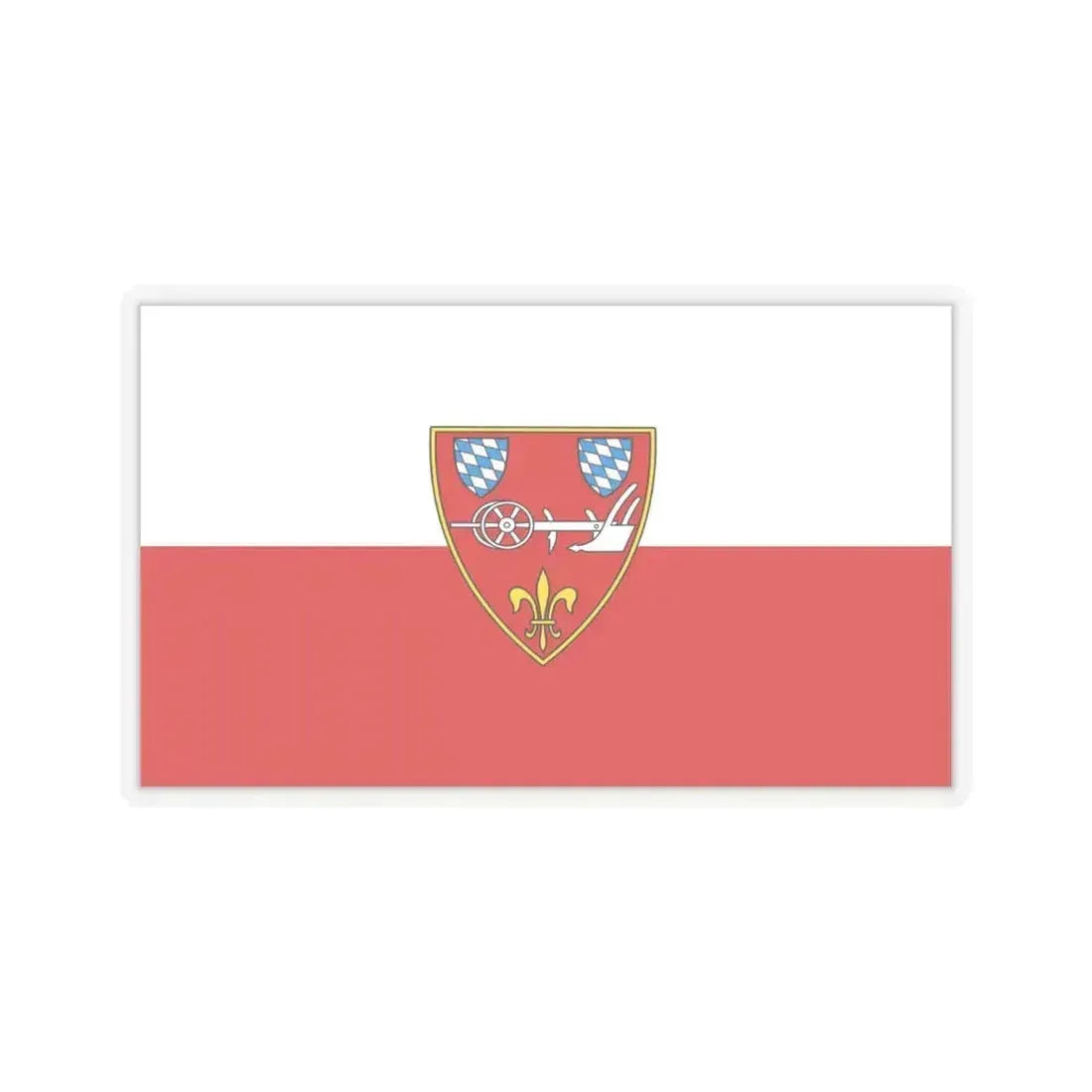 Flag of Straubing Germany - STICKER Vinyl Kiss-Cut Decal 6 Inch Transparent - The Sticker Space