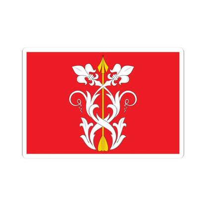 Flag of Strelkovskoe Moscow oblast (Russia) (Coat of Arms) STICKER Vinyl Kiss-Cut Decal 3 Inch White - The Sticker Space