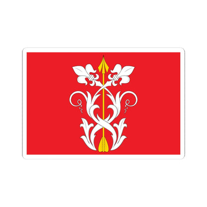 Flag of Strelkovskoe Moscow oblast (Russia) (Coat of Arms) STICKER Vinyl Kiss-Cut Decal 4 Inch White - The Sticker Space