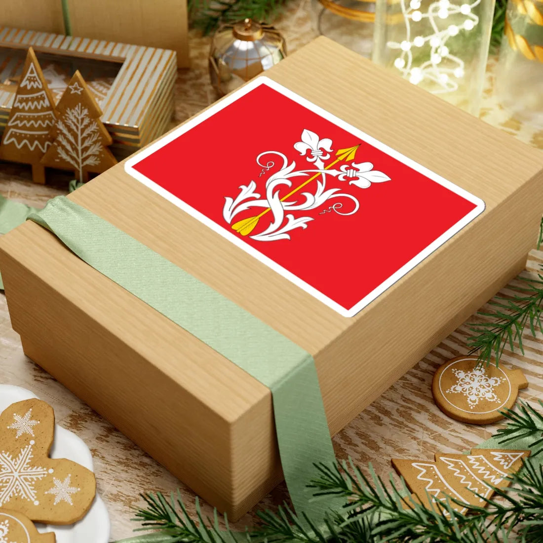 Flag of Strelkovskoe Moscow oblast (Russia) (Coat of Arms) STICKER Vinyl Kiss-Cut Decal - The Sticker Space